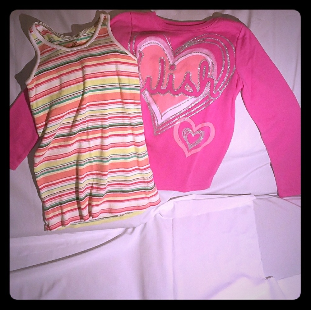 Bundle of Girl's Tank Top and Pink Sweatshirt.